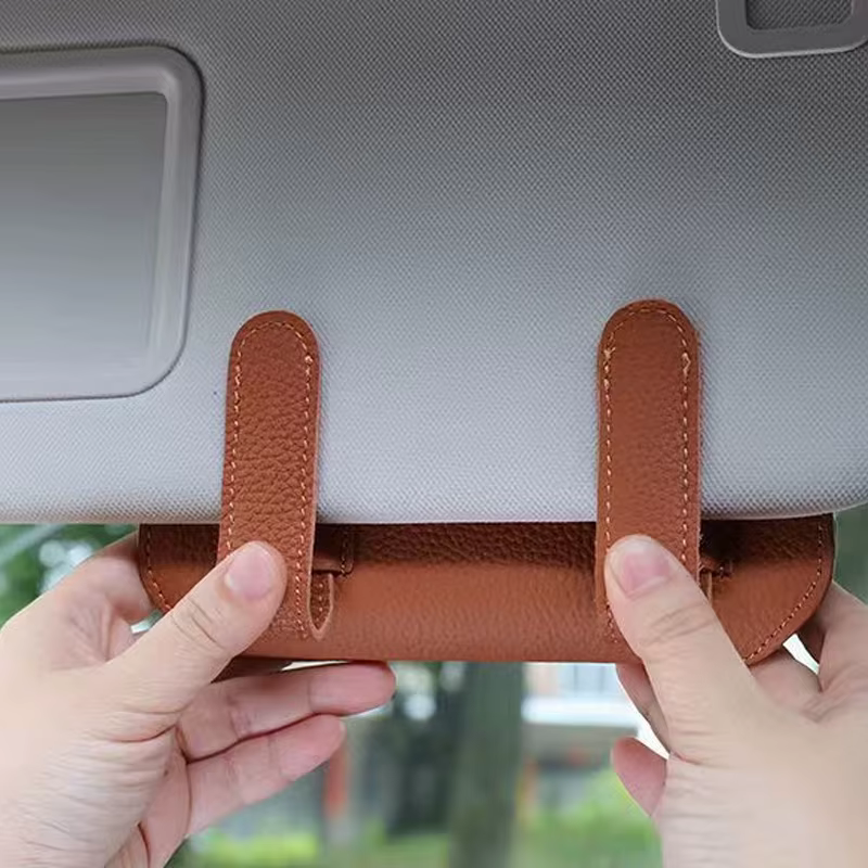 Stockage de lunettes de voiture pour pare-soleil automatique universel, supports de rangement de lunettes de soleil, porte-cartes et billets, étuis à Clip, accessoires