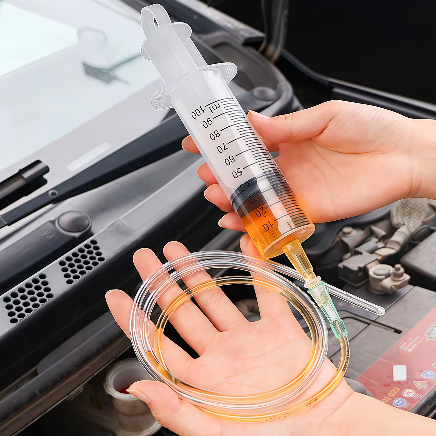 1 ensemble d'outils automobiles de type seringue pour aspiration/injection d'eau