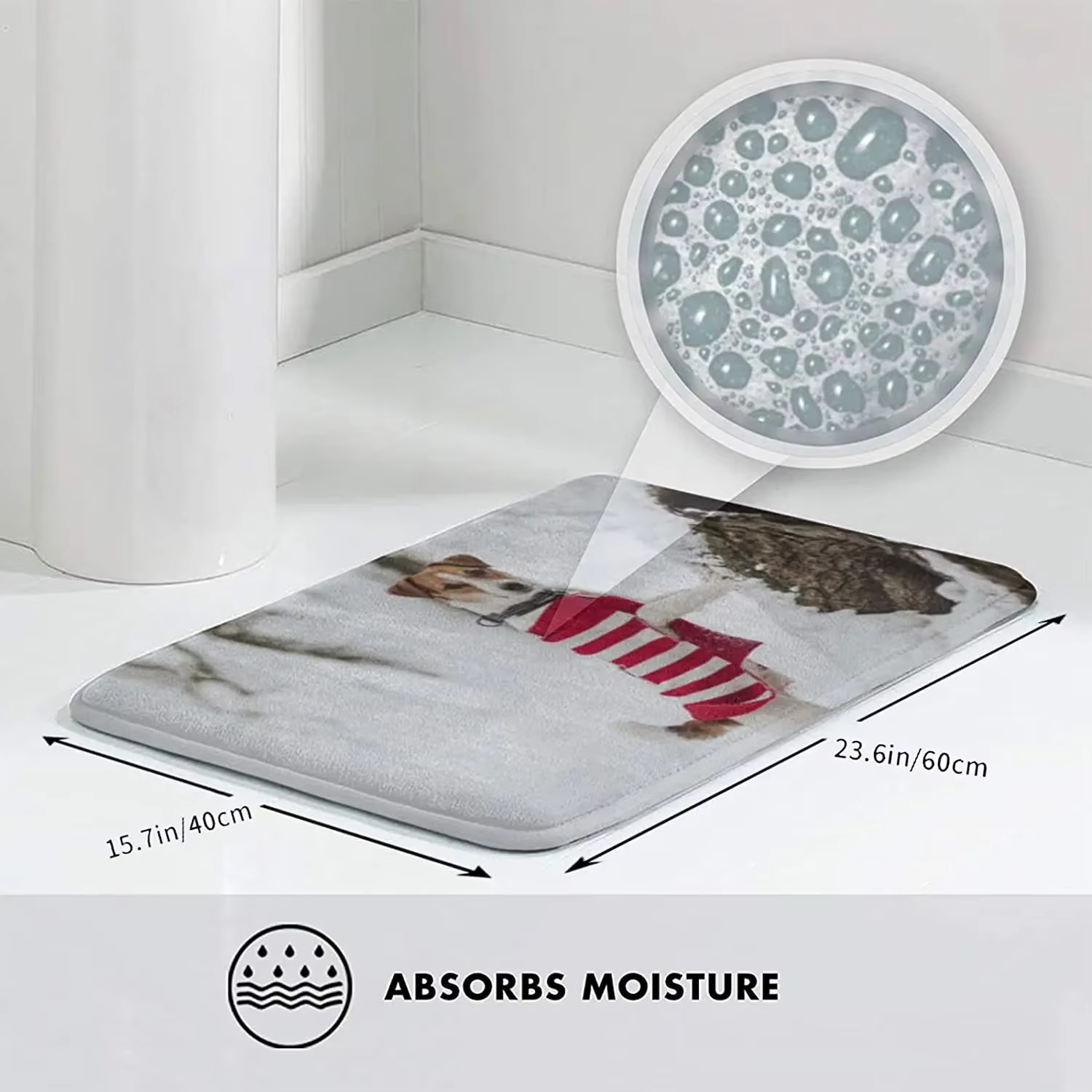 Tapis de pied personnalisé télécharger votre Logo Photo tapis de bain personnalisé tapis personnalisé doux pour fournitures de salle de bain décor d'halloween tapis de salle de bain