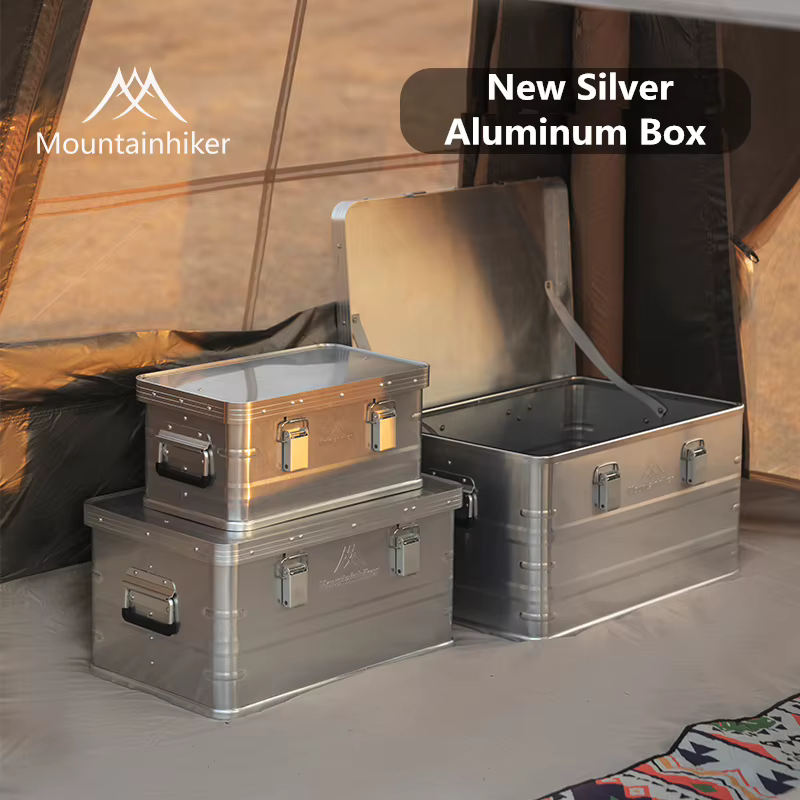 Mountainhiker plus récent 20L 48L 96L boîte de rangement en alliage d'aluminium accessoires de plein air grande