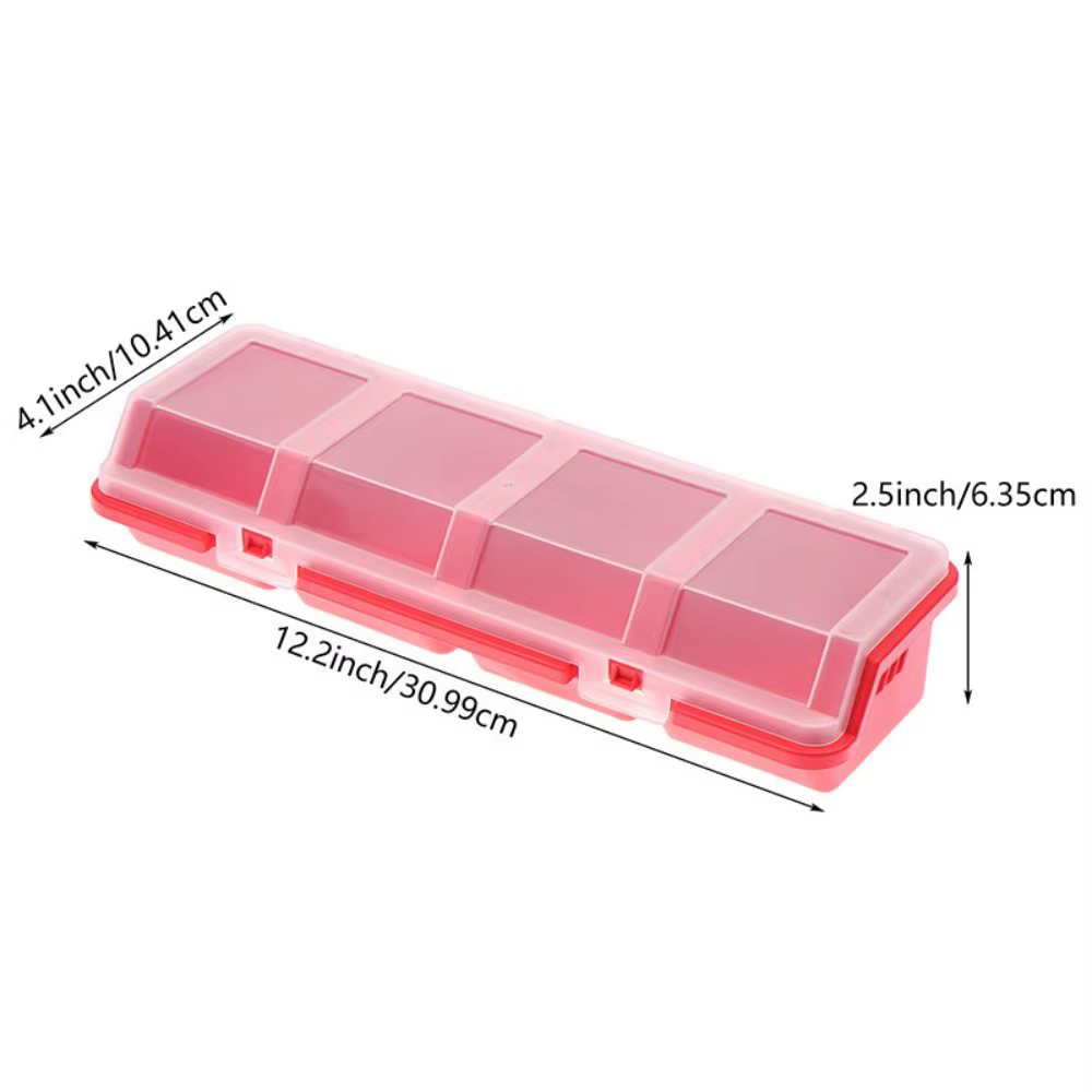 Lot de 3 boîtes de rangement à 4 compartiments avec couvercle pour vis et pièces