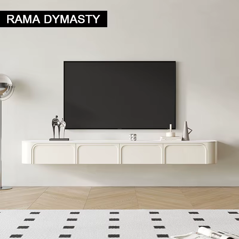 Support de télévision suspendu mural, vent crème, moderne, minimaliste, petite maison, salon abordable, luxe