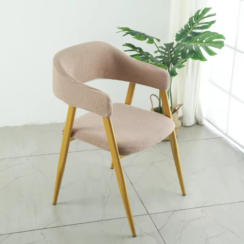 Housse de chaise à dossier creux incurvé