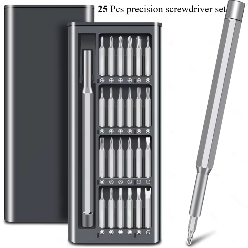 Kit de tournevis de précision 25 en 1 avec embouts magnétiques