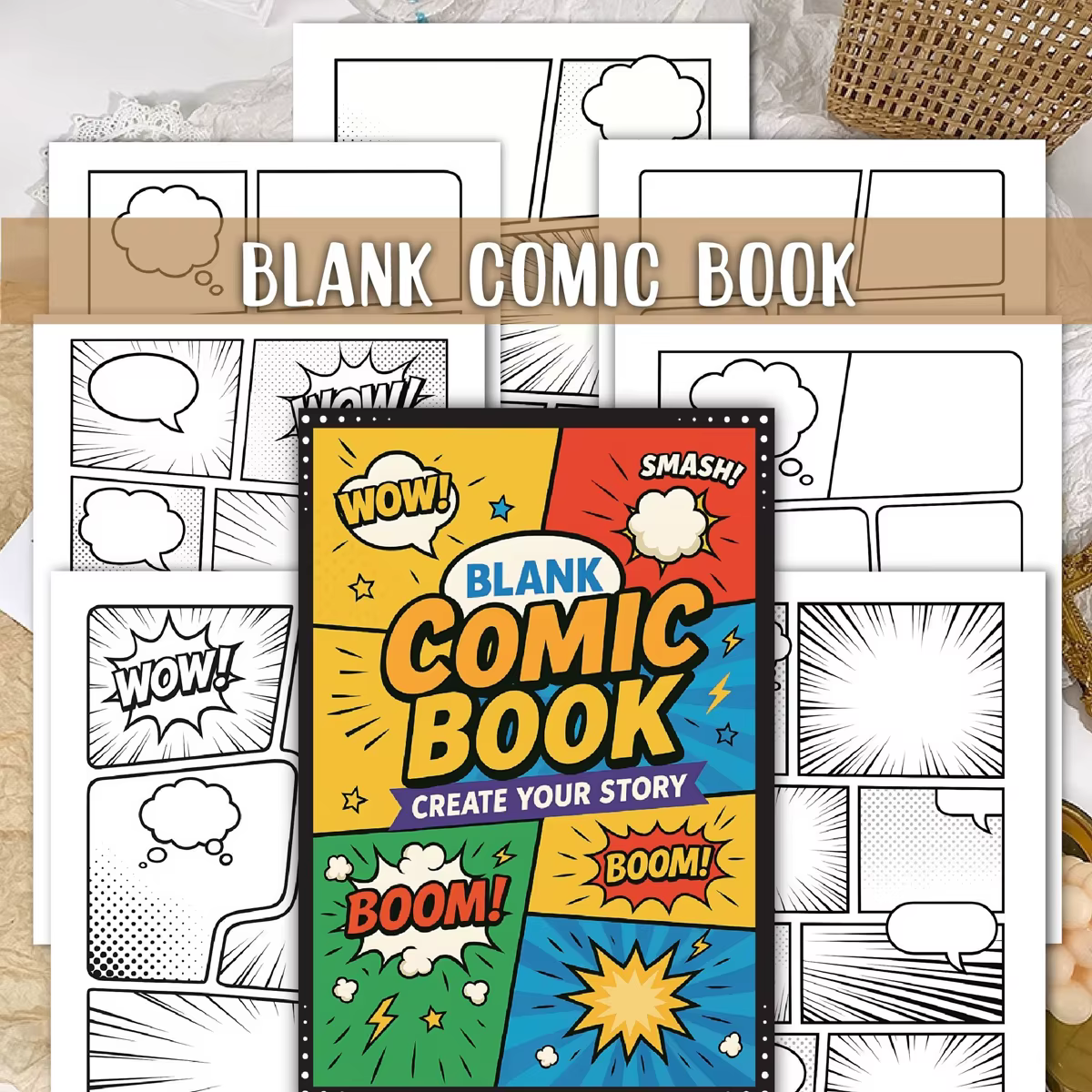 30 feuilles Manga carnet de croquis bande dessinée vierge bricolage livre de dessin modèle Multiple bulles de parole