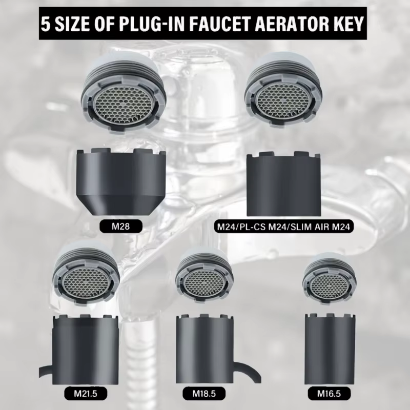 Outil de démontage d'aérateur de robinet ABS 10 en 1