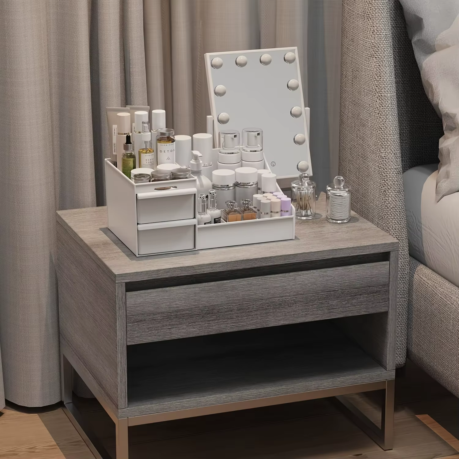 Organisateur de parfums et de colognes pour hommes avec tiroirs - Boîte de rangement cosmétique de comptoir adaptée aux soins de la peau et aux articles de toilette