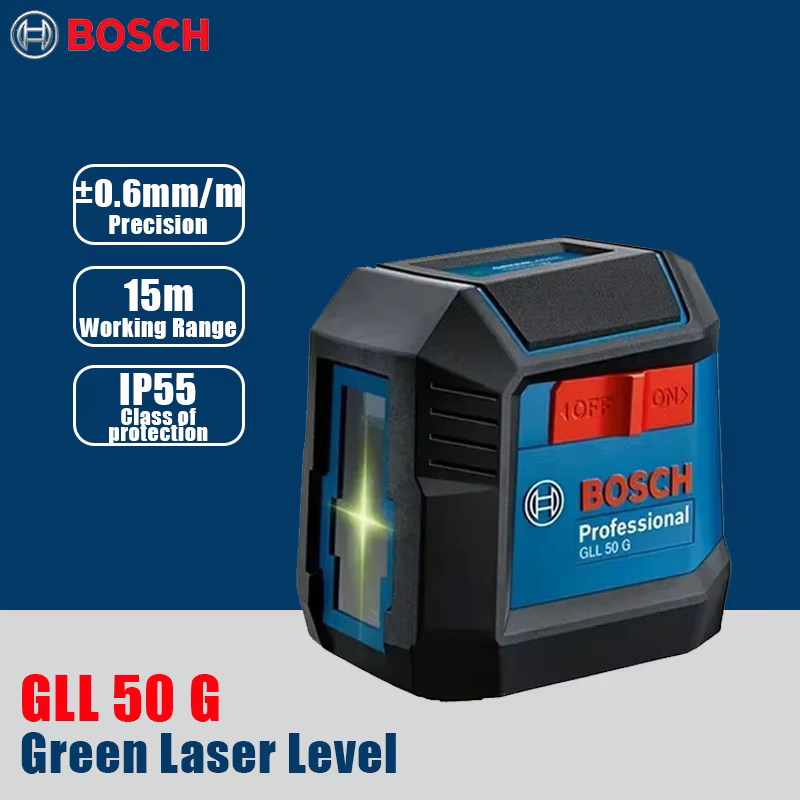 Bosch GLL 50 G vert 2 lignes niveau Laser 15M haute précision outils de mesure