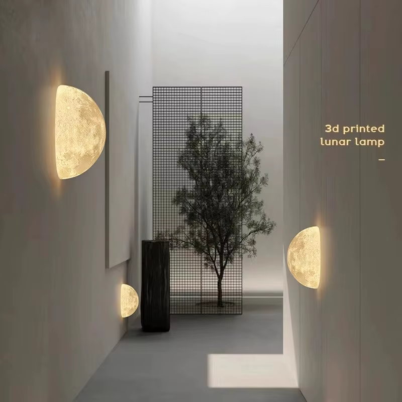 Plafonnier lunaire demi-cercle