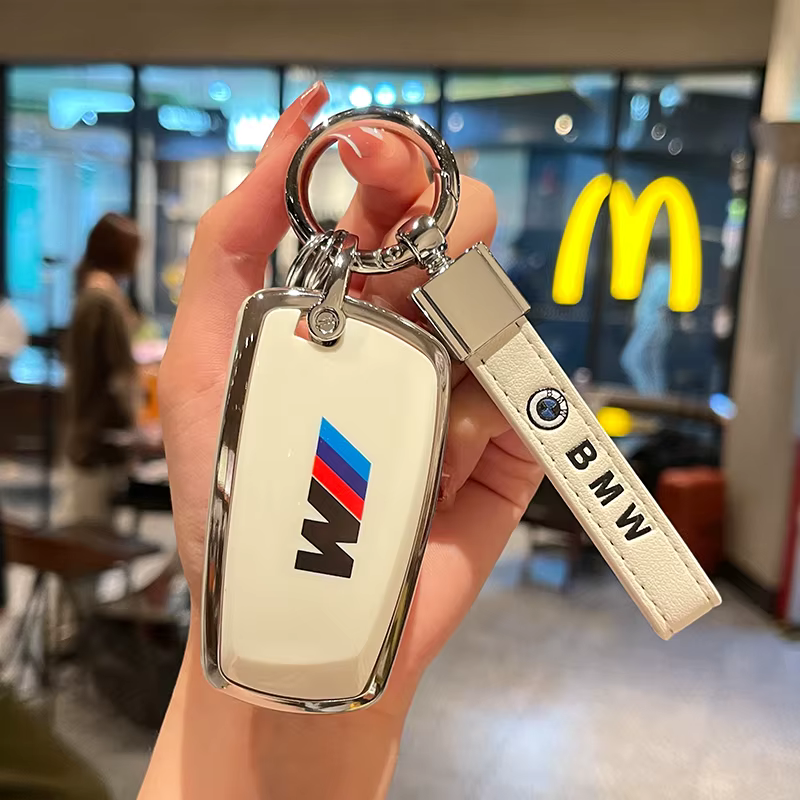 Housse de protection pour clé de voiture avec logo BMW
