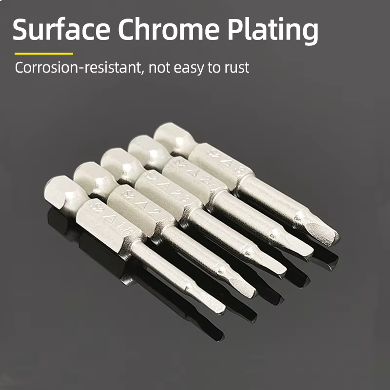 Jeu d'embouts de tournevis à tête triangulaire magnétique 1/4 "hex S2 embouts
