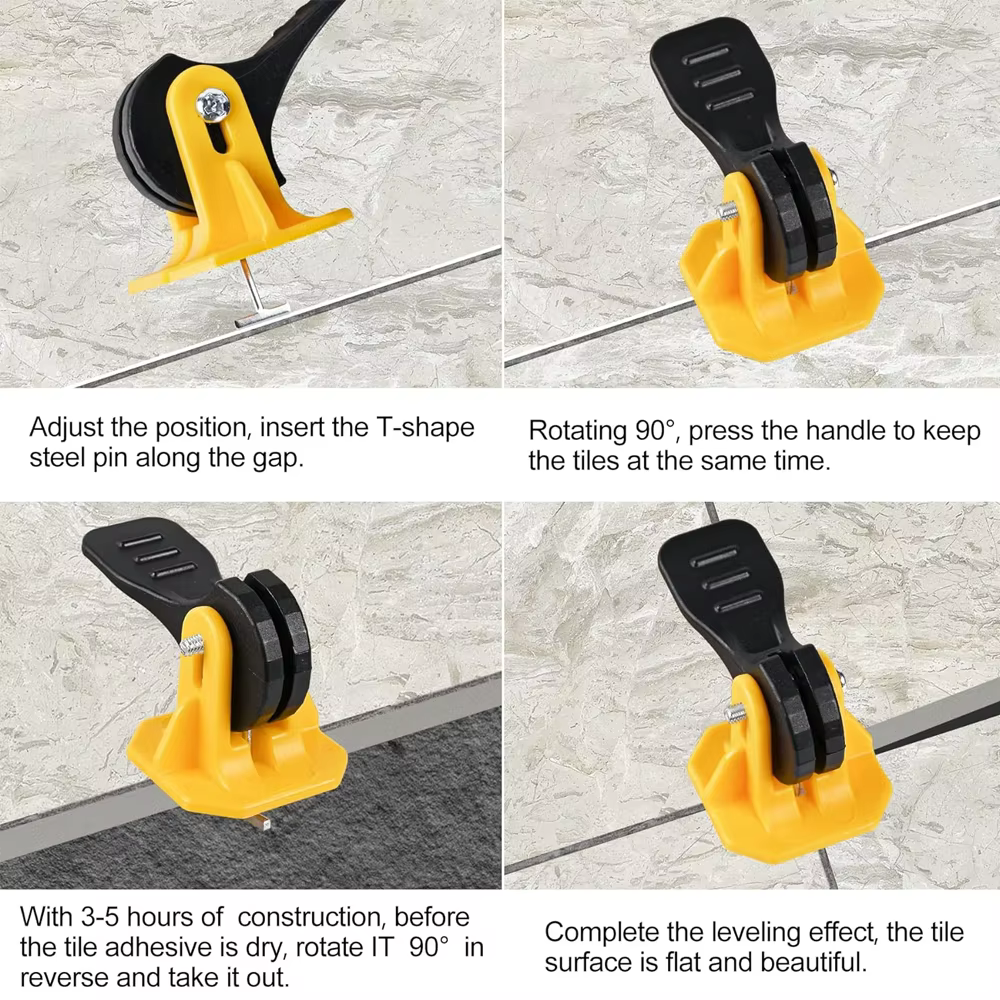50 pièces système de nivellement de carrelage Clips niveleur Kit de réglage ensemble pour la pose
