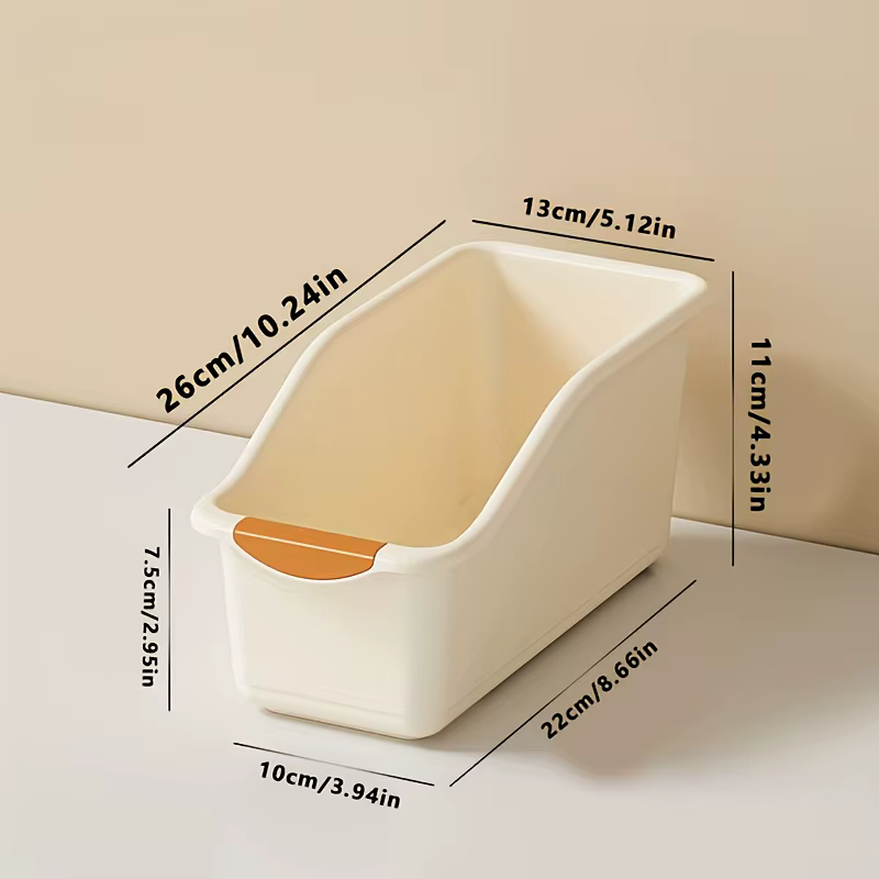 Ensemble de bacs de rangement en plastique incurvés - Boîtes d'organisation polyvalentes pour les produits de nettoyage et les essentiels ménagers