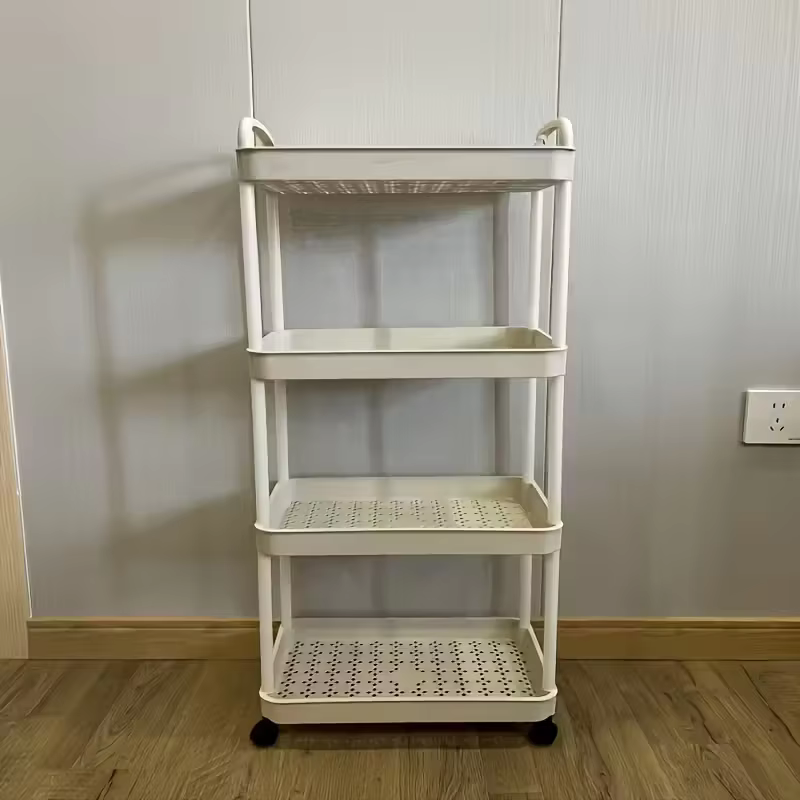 Étagère de rangement mobile pour véhicule à roulettes robuste à 2-5 niveaux