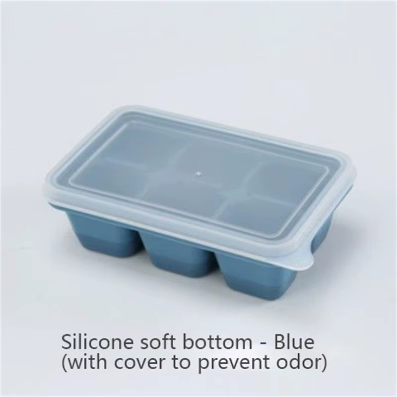 Boîte à glaçons en silicone avec couvercle