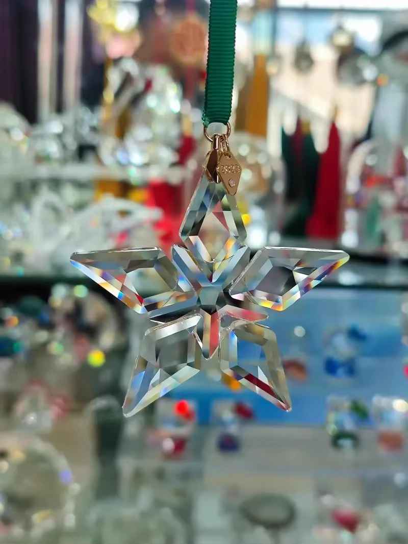 2025 nouveau flocon de neige ornement arbre de noël ornements exquis boîte-cadeau emballage glaçon pendentif