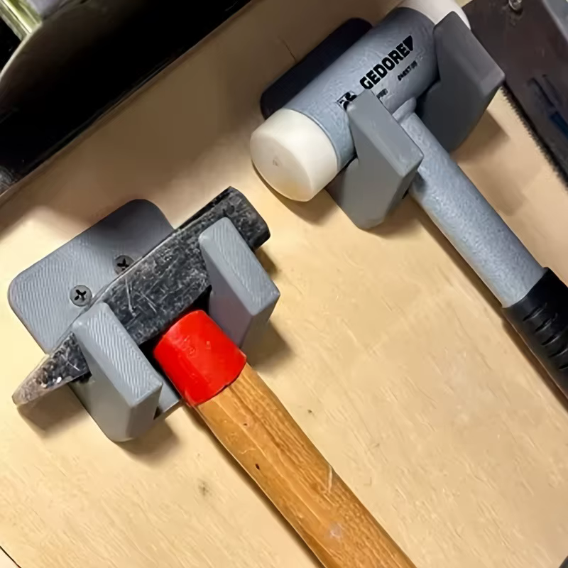 Support mural vertical pour outils avec étagère de rangement – Organisateur robuste en plastique pour marteaux