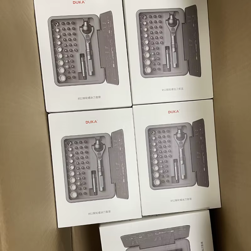 DUKA /AtuMan nouveau jeu de tournevis à cliquet RS2 40 en 1 clé magnétique semi-automatique manchon polyvalent boîte à outils pour maison intelligente