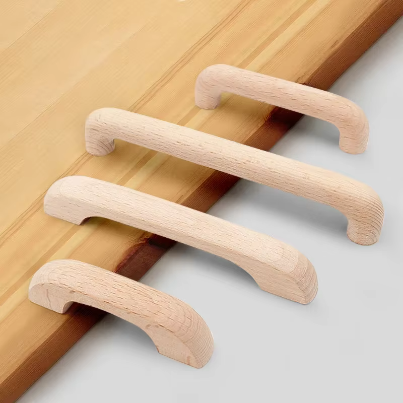 Poignée de meuble en bois massif, idéal pour placard de cuisine