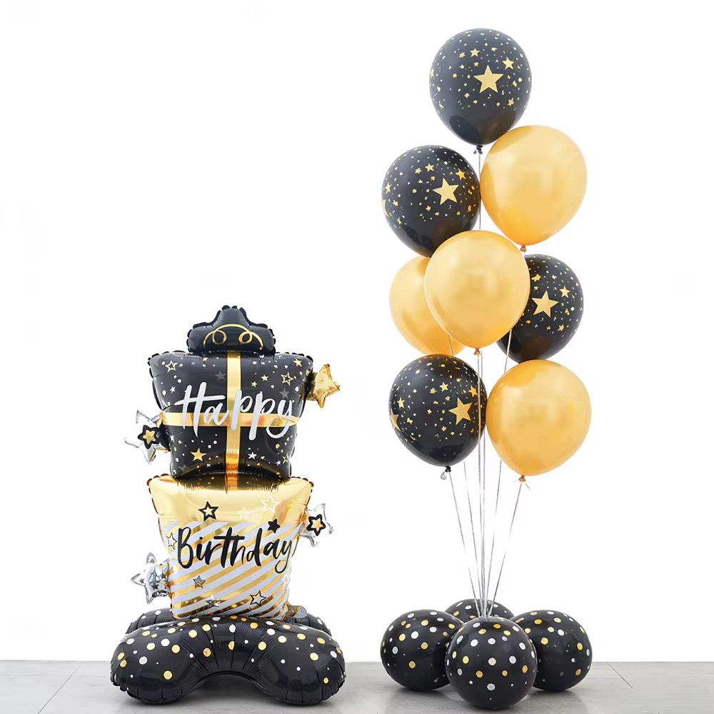 Coffret cadeau d'anniversaire sur pied