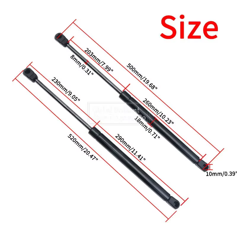 Supports de levage à gaz pour coffre arrière, 2 pièces 6895009110   Pour Toyota Yaris voiture-style1999 2000 2001 2002 2003 2004 2005
