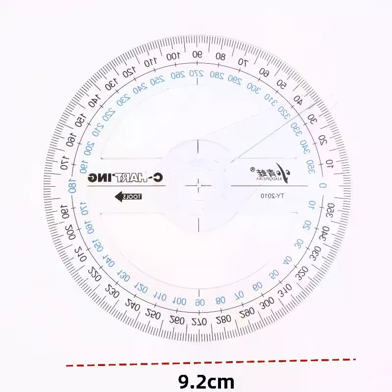 Outil de mesure de rapporteur, rapporteur circulaire, outils de dessin, géométrie mathématique à 360 degrés pour salle de classe, 1/3/5 pièces