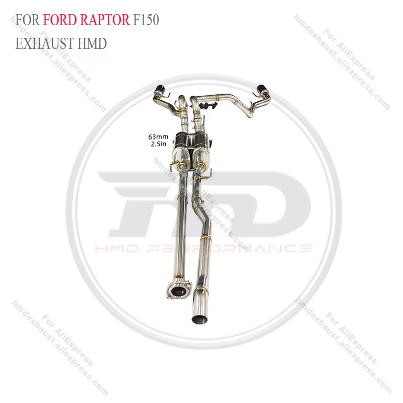 Système d'échappement Catback pour Ford Raptor F150 3.5T avec soupape électronique