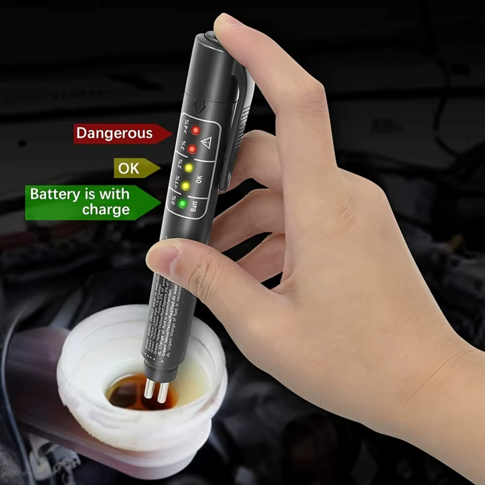 Stylo testeur de liquide de frein avec 5 indicateurs LED