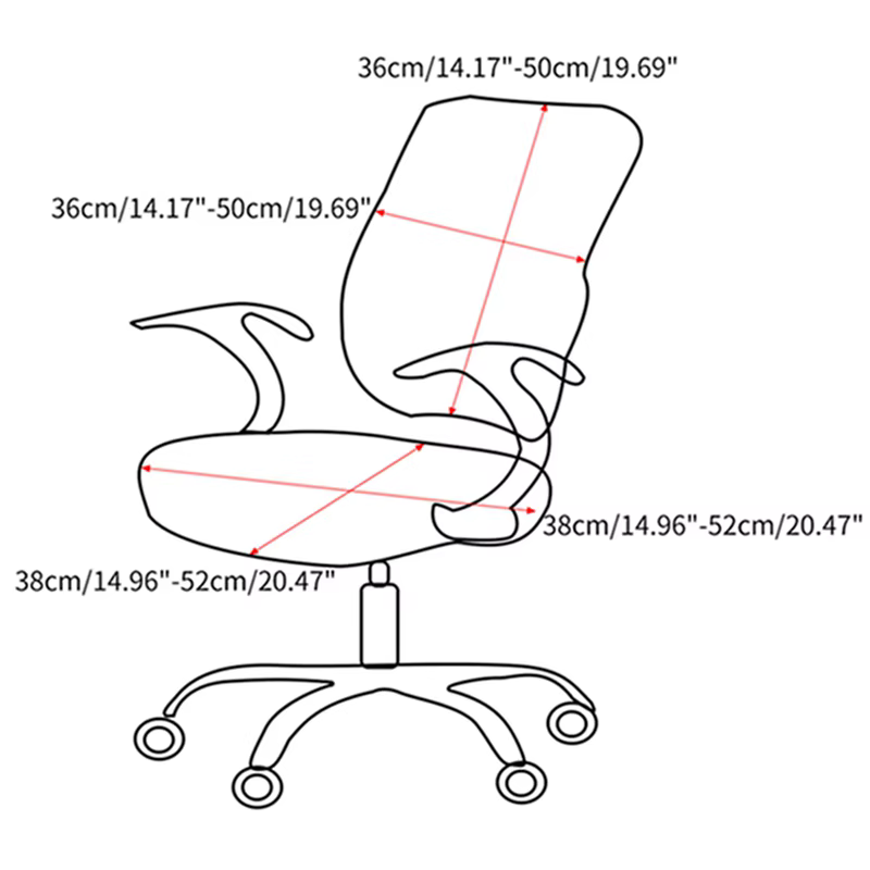 Juste de chaise de bureau universelle