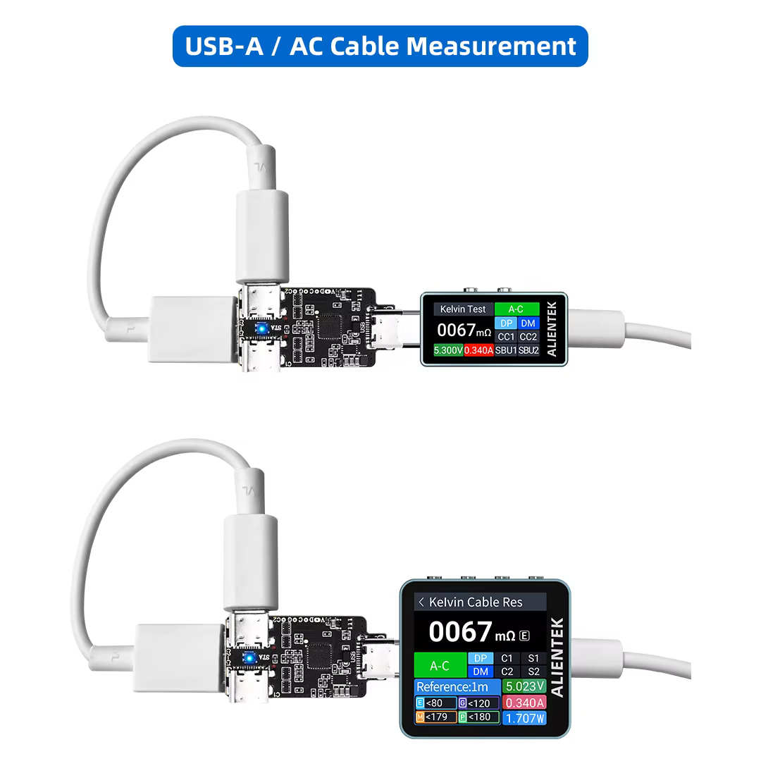 Module de mesure de résistance des fils USB ALIENTEK OA1 – Mesure indépendante de la résistance des fils, méthode Kelvin à quatre fils