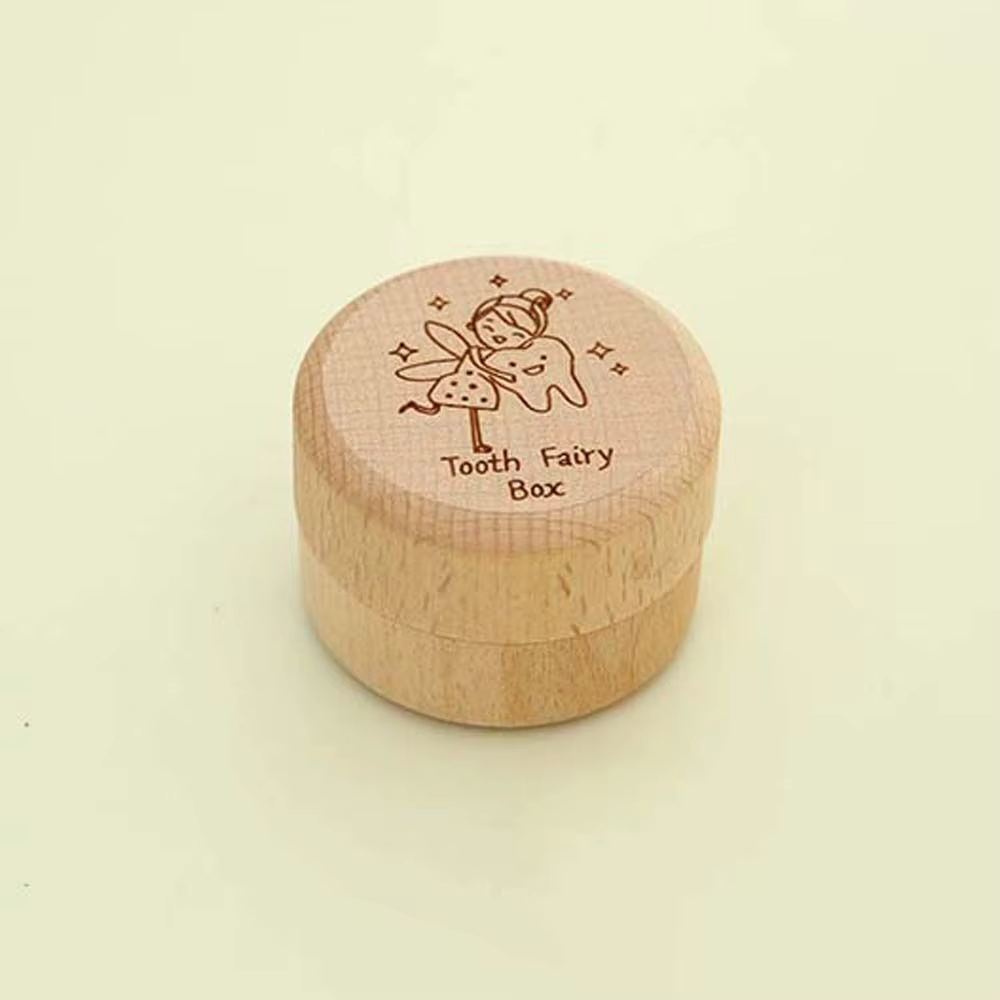 Boîte à dents de bébé en bois