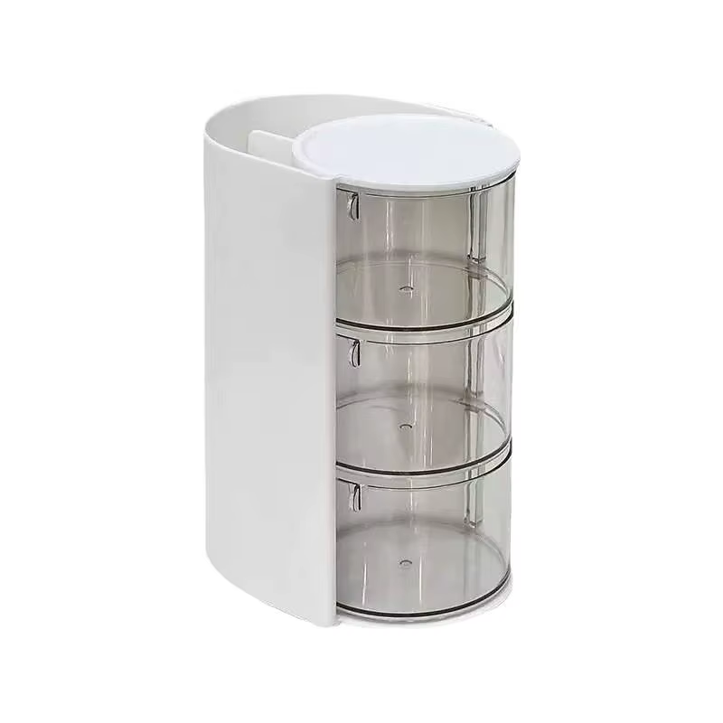 Boîte de rangement pour accessoires capillaires en acrylique transparent à 4 compartiments pour élastiques