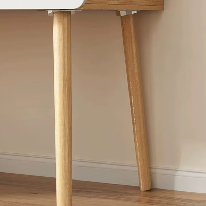 Coiffeuse de chambre à coucher blanche en bois avec miroir, éclairage et tiroirs de rangement, meuble de maquillage