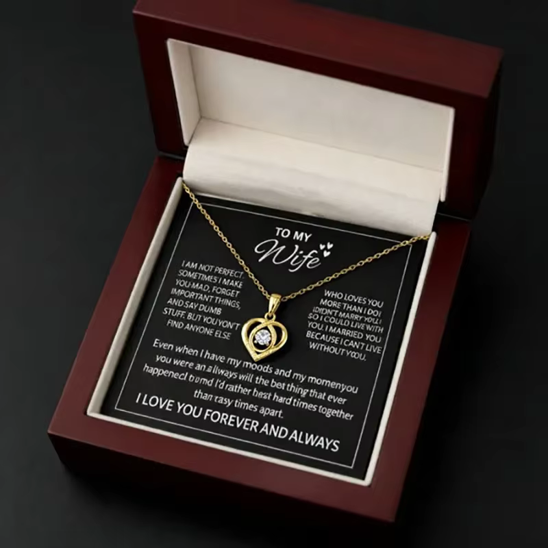 Cadeau de saint valentin 925 collier coeur en argent avec boîte pour femmes femme partie d'anniversaire fête des mères cadeaux de noël