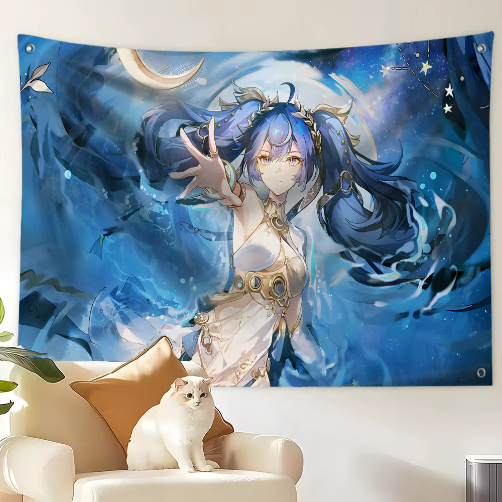 Wuthering Waves Iuno Flags – bannière artistique murale personnalisée
