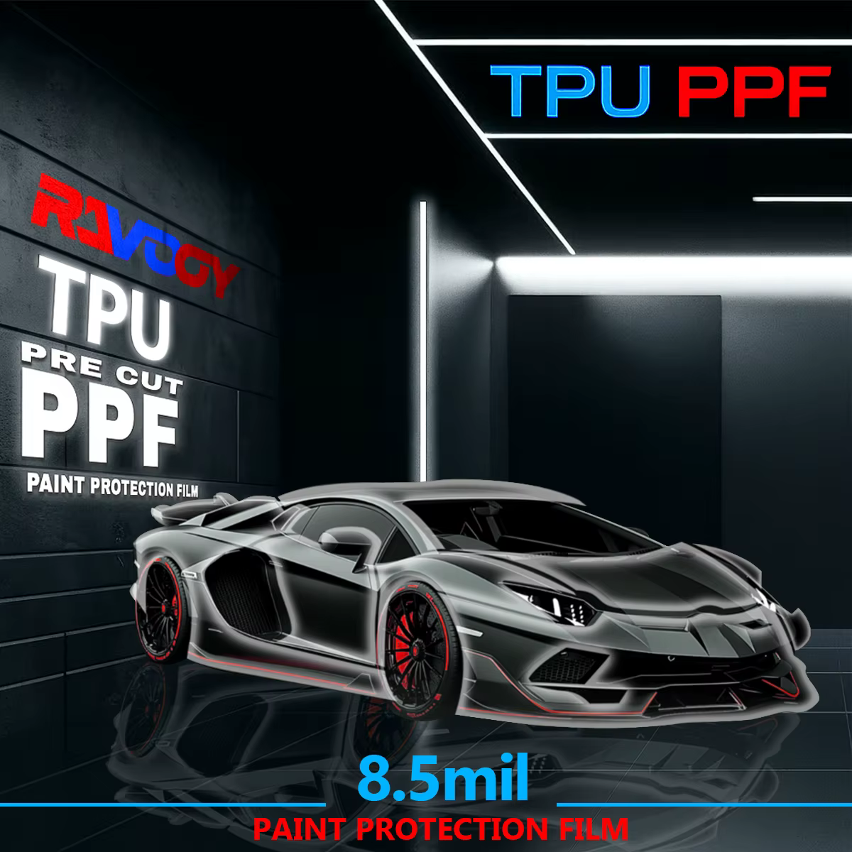 Pour Land Rover Range Rover Evoque SE Tech 4 portes 2015-2019 brillant mat noir prédécoupé avant PPF Kit Film de Protection de peinture