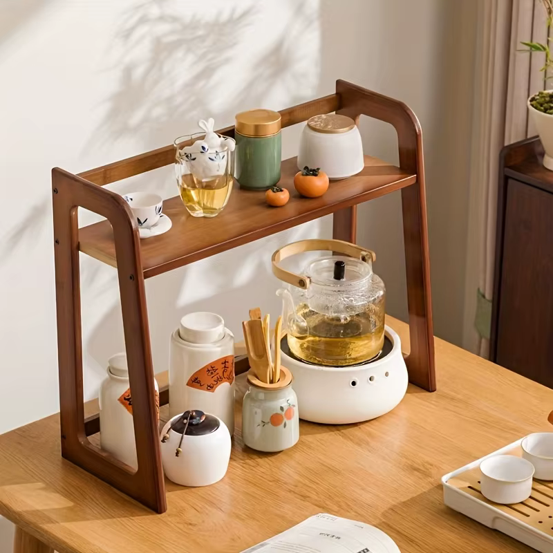 Porte-gobelet support de rangement bureau double couche tasse à café service à thé support de tasse de rangement ustensile à café stockage sur la Table cadeau