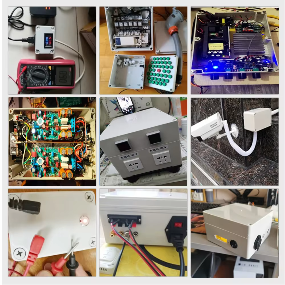 Boîte de jonction de projet pour câble électrique extérieur bricolage étanche IP67 boîtier de fil 115x90x55mm boîtiers électroniques étanches