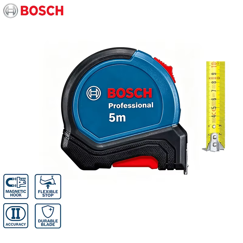 Ruban à mesurer magnétique professionnel Bosch 5M