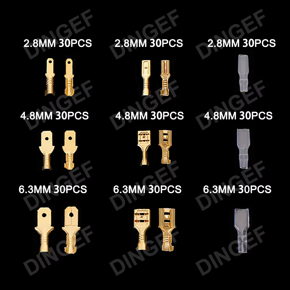 270 pièces/boîte 2.8mm 4.8mm 6.3mm bornes à sertir joint isolé connecteurs de fil électrique Kit d'assortiment