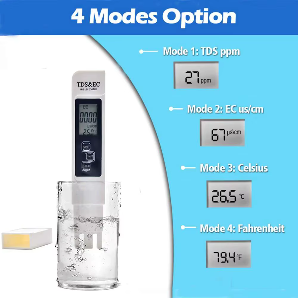 Testeur d'eau numérique TDS EC PPM