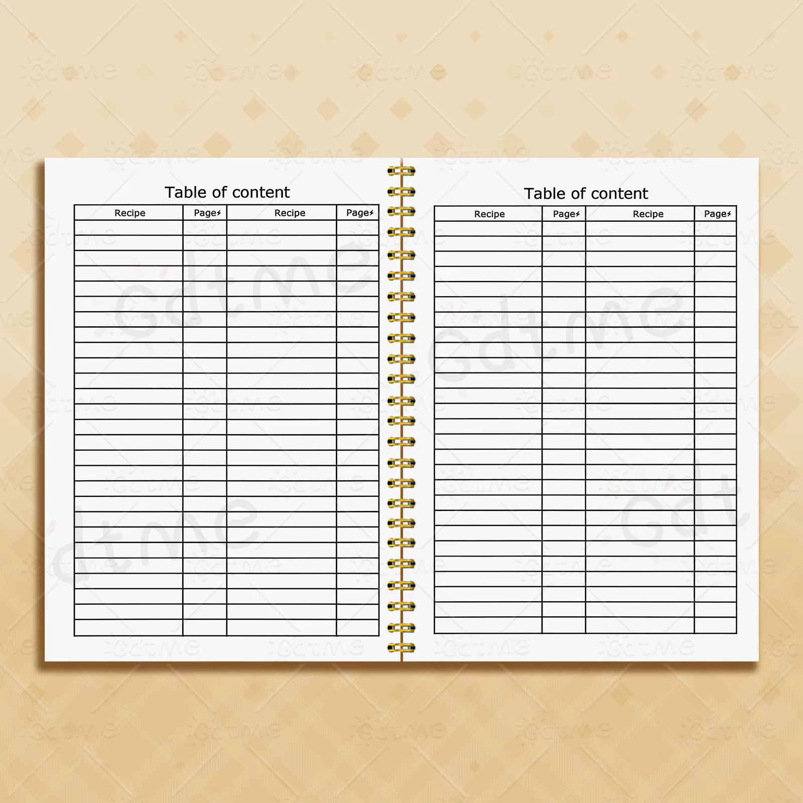 1 carnet de recettes, un planificateur de cuisine avec de jolis motifs culinaires et un journal alimentaire aux couleurs pastel pour les cuisiniers à domicile et les planificateurs de repas