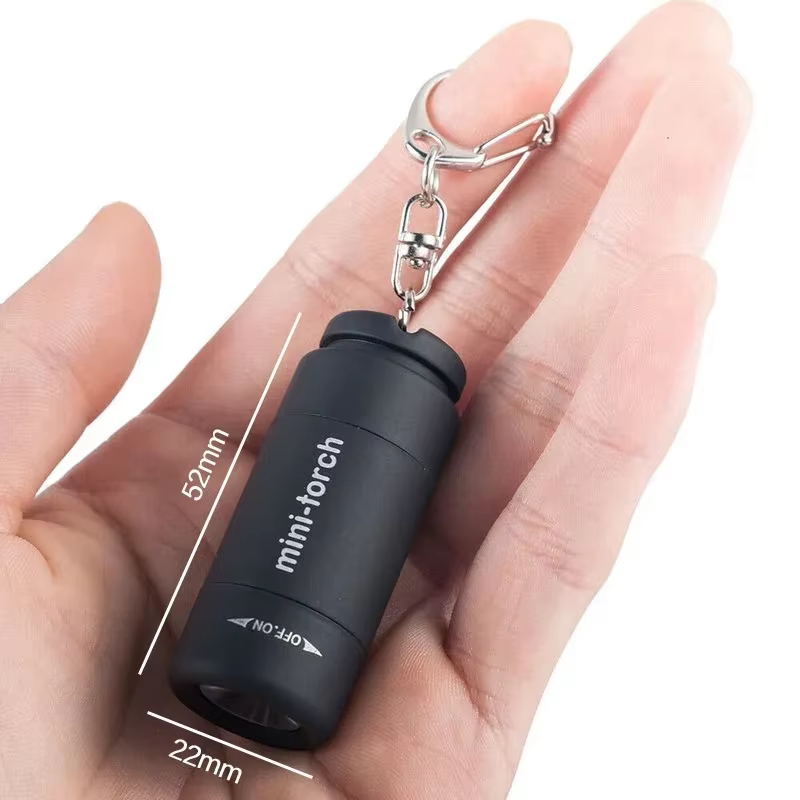 Mini lampe de poche LED aste par USB, lampe de bain multifonctionnelle, porte-clés de poche, étanche, extérieur, randonnée, camping