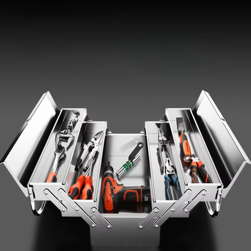 EvaluTool-Boîte de rangement mécanique en acier inoxydable