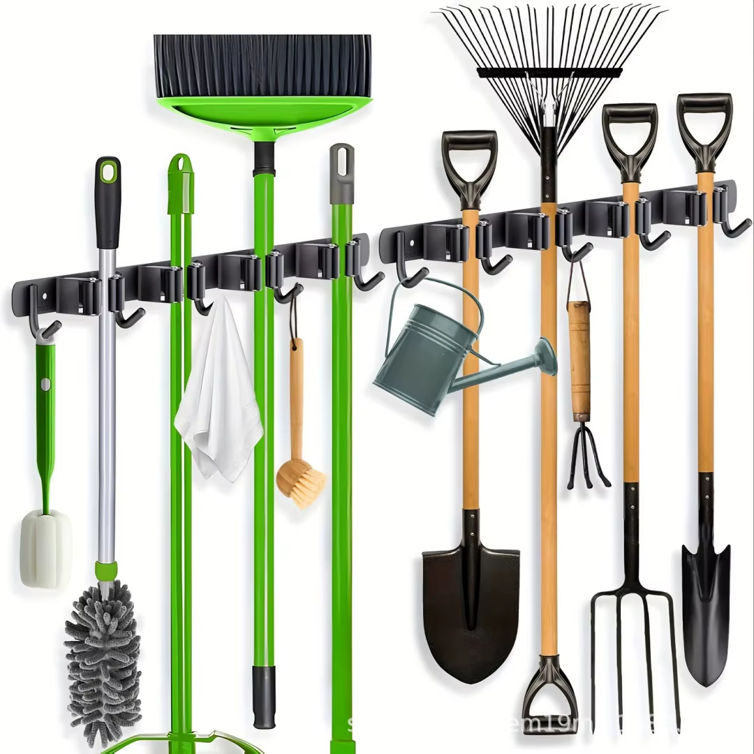 Support pour balai et serpillière ; Organisateur d'outils mural ; Porte-outils de jardin