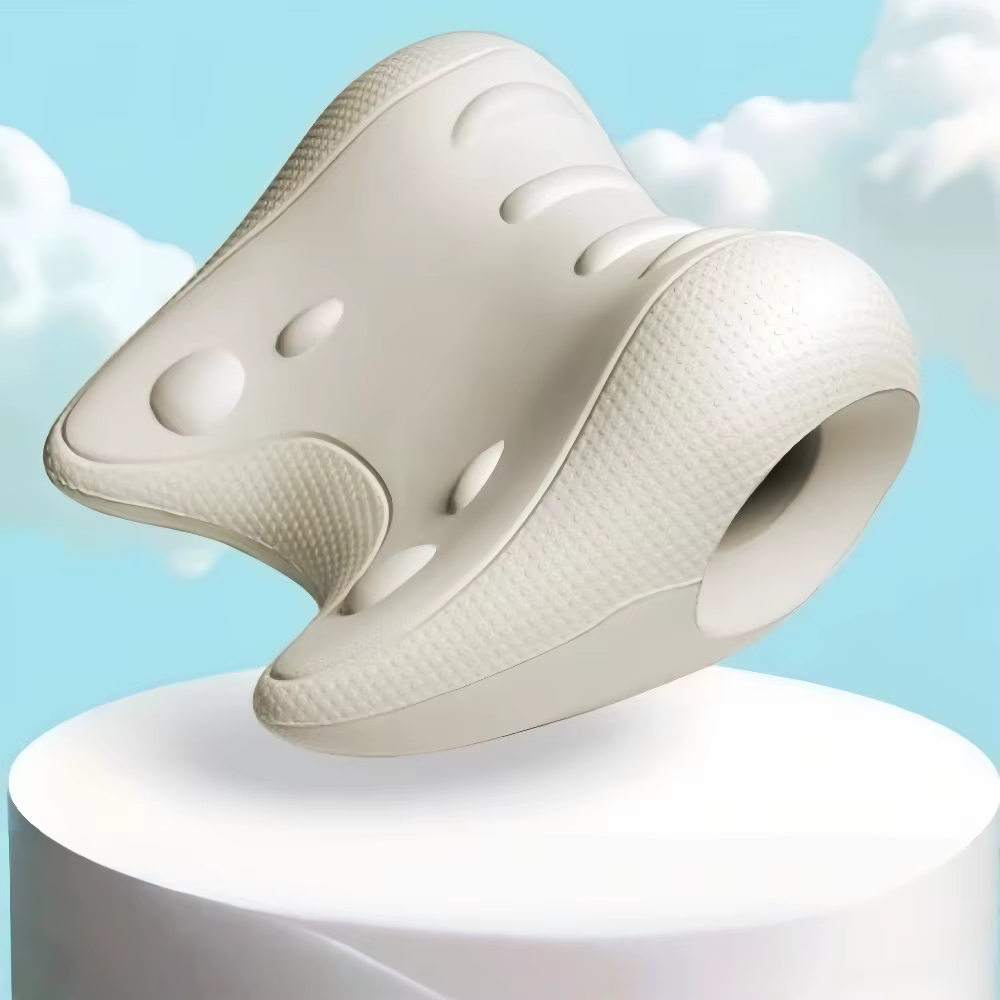 Oreiller de massage cervical en forme de U, contour ergonomique, relaxation de la fatigue, relaxant pour le cou et les épaules, utilisation polyvalente, oreiller à acupression
