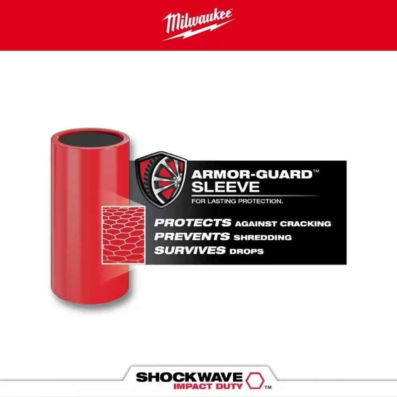 Milwaukee 3 PC. Douille à cliquet métrique SHOCKWAVE Impact Duty 1/2 pouce pour écrous de roue