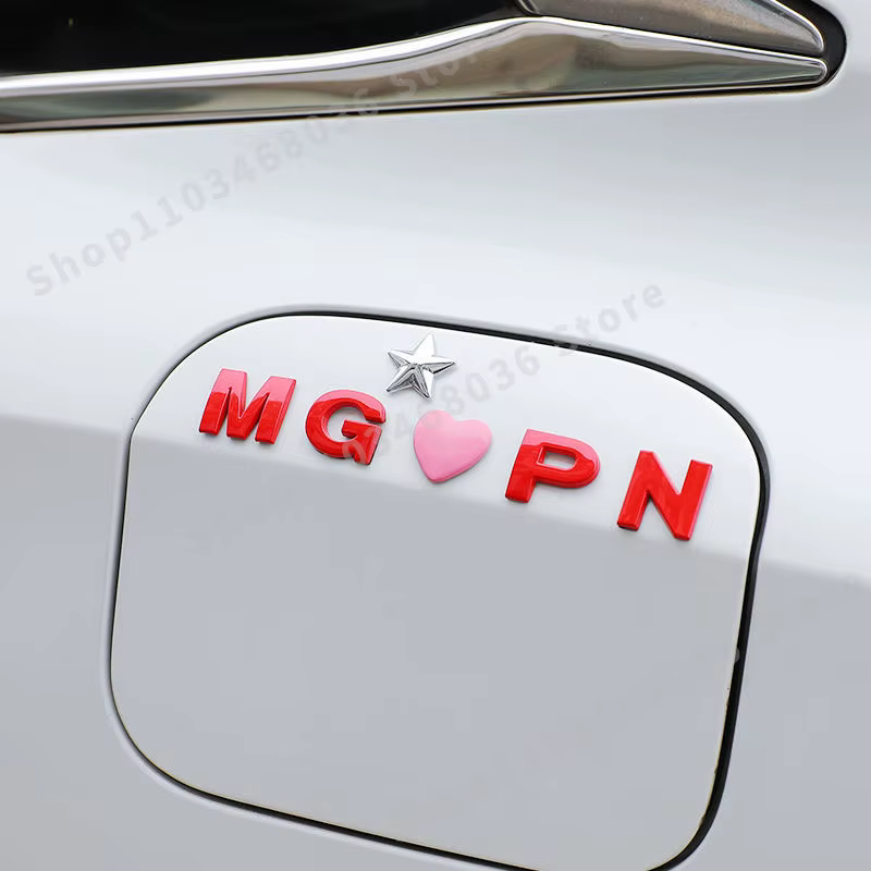 Lettres en métal rouge chiffres bricolage Alphabet Logo voiture emblème Badge autocollant Auto garde-boue plaque signalétique arrière coffre style accessoires
