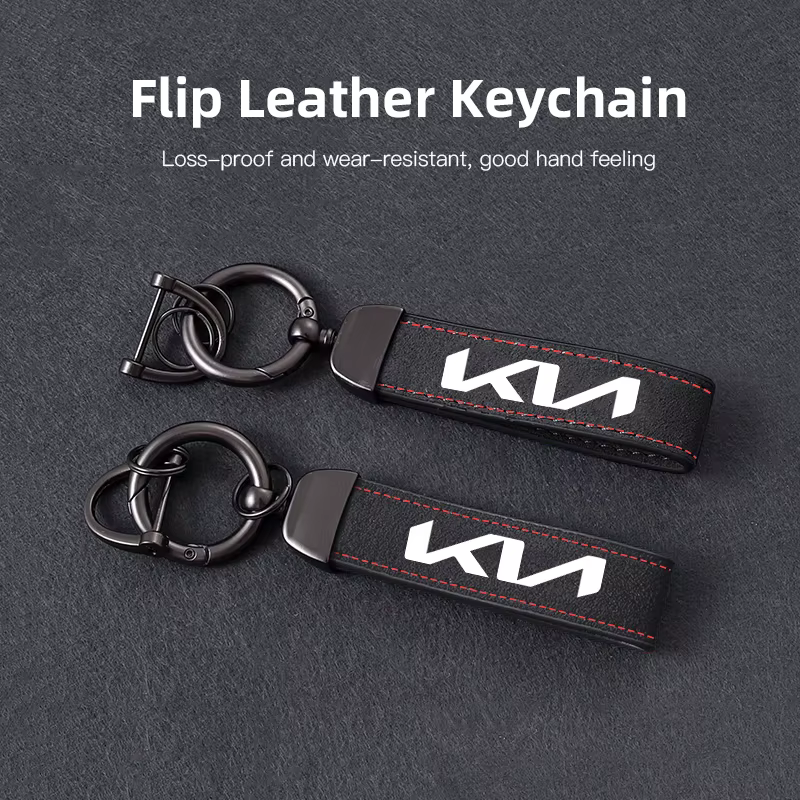 Porte-clés en daim pour voiture de Sport, personnalisé pour Kia Sportage Ceed Picanto Rio ProCeed Niro Morning KN, emblème de voiture, cadeau avec