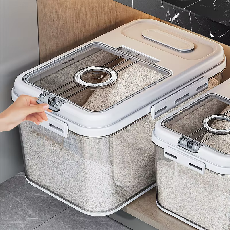 Bac de rangement scellé domestique pour céréales